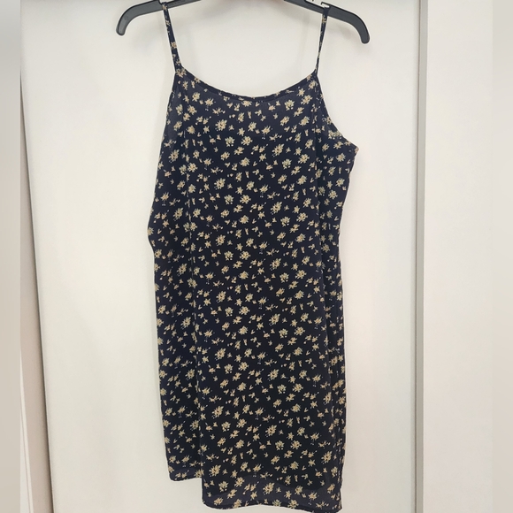 Select Clothing vintage 90's / Y2K Navy Floral Dress Medium - Picture 1 of 4